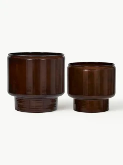 Handbeschilderde plantenbakken Oasis, set van 2^House Doctor Outlet