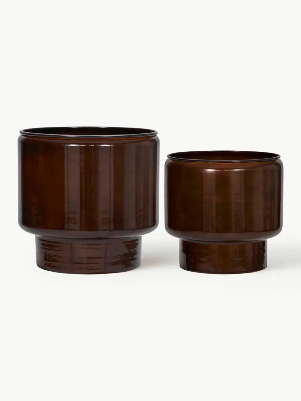 Handbeschilderde plantenbakken Oasis, set van 2^House Doctor Outlet