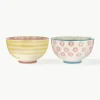 Handbeschilderde schalen Patrizia, set van 2^Bloomingville Hot