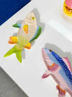 Handbeschilderde serveerplateau Fish van dolomiet^&k Amsterdam Clearance