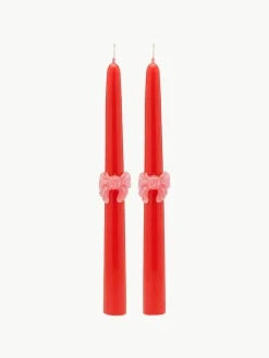 Handbeschilderde steekkaarsen Loving Bow, 2 stuks^Anna + Nina Best