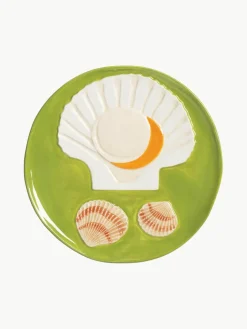 Handbeschilderde taartplaat De La Mer van dolomiet, 4-delig^&k Amsterdam Sale