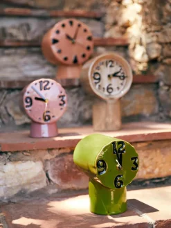 Handbeschilderde tafelklok Retro van keramiek^HKLIVING Discount