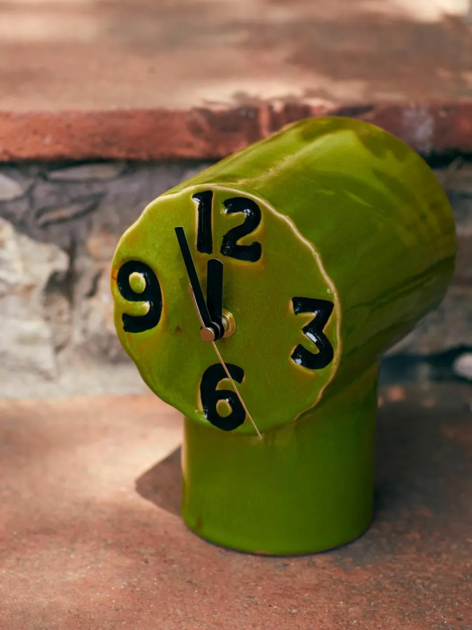 Handbeschilderde tafelklok Retro van keramiek^HKLIVING Discount