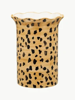 Handbeschilderde vaas Leopard, H 21 cm^Anna + Nina Best