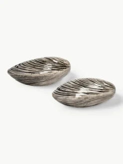 Handbeschilderde zout- & peperstrooier Mussel van dolomiet, set van 2^&k Amsterdam New