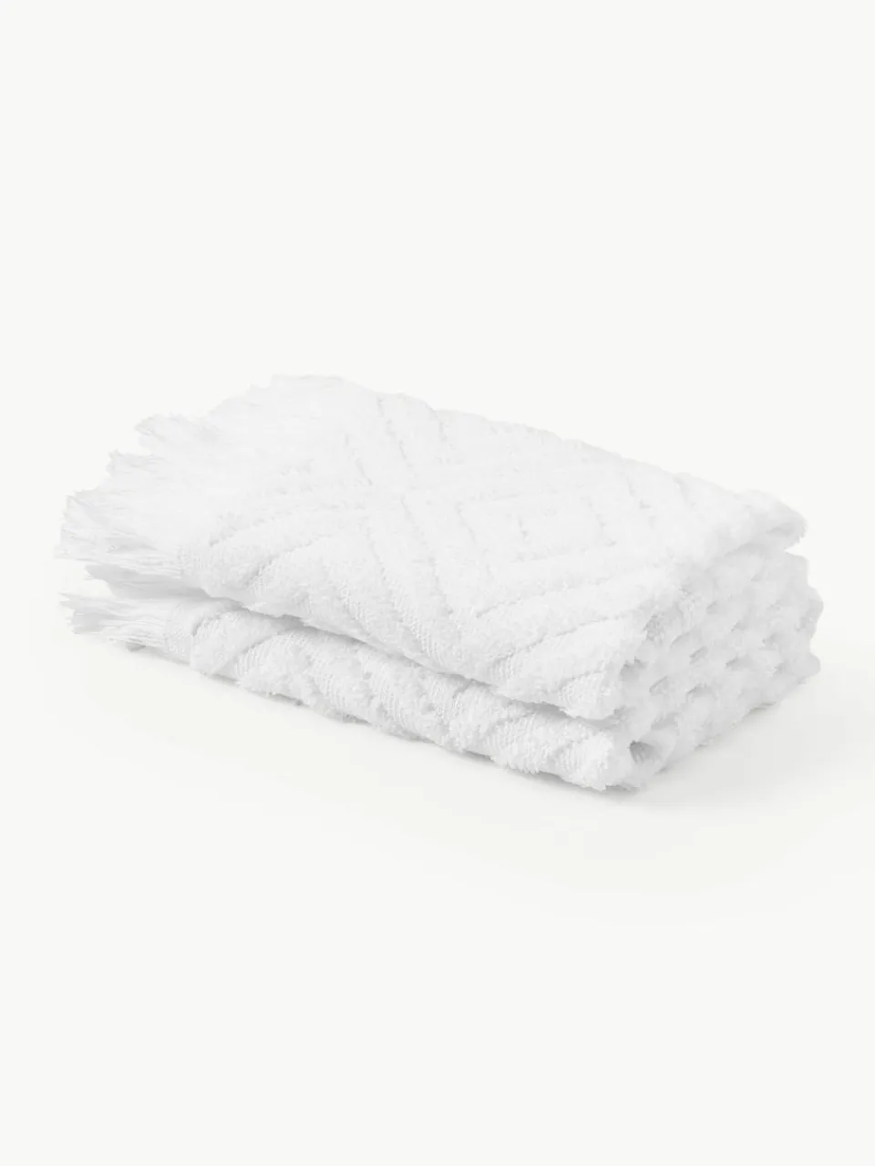 Handdoek Jacqui met hoog-laag patroon, in verschillende formaten^Westwing Collection Sale