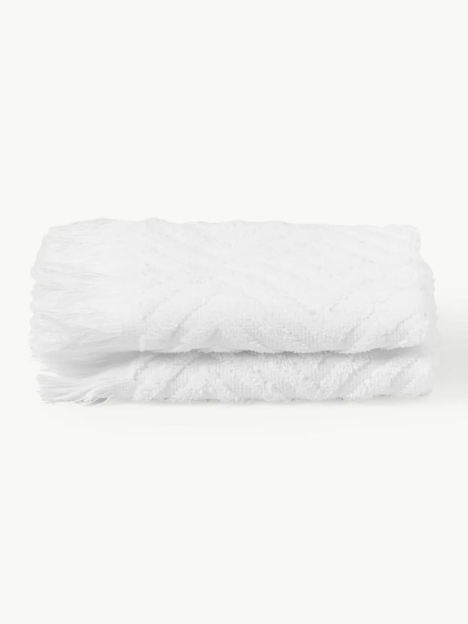 Handdoek Jacqui met hoog-laag patroon, in verschillende formaten^Westwing Collection Sale