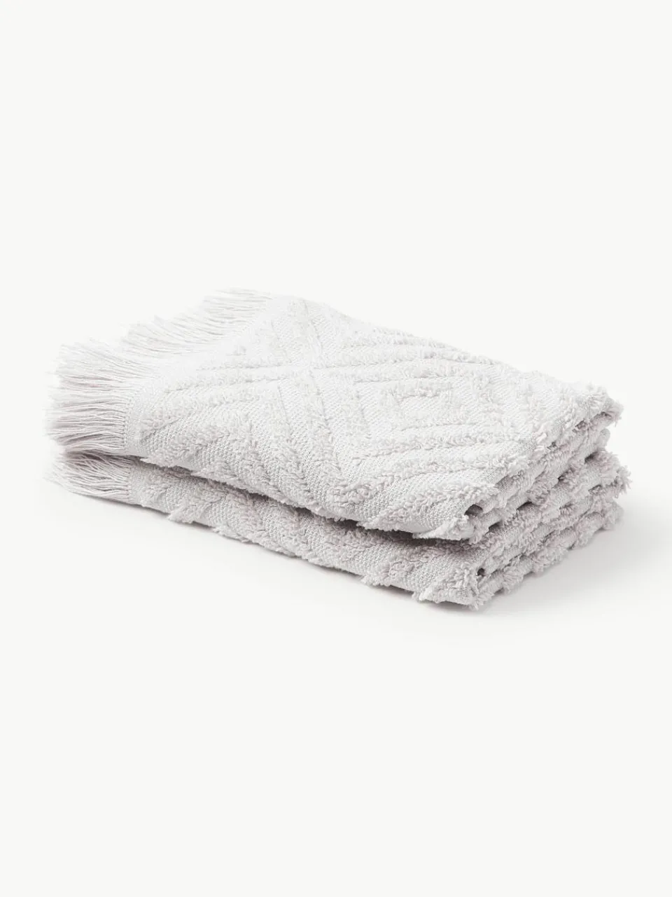 Handdoek Jacqui met hoog-laag patroon, in verschillende formaten^Westwing Collection Discount