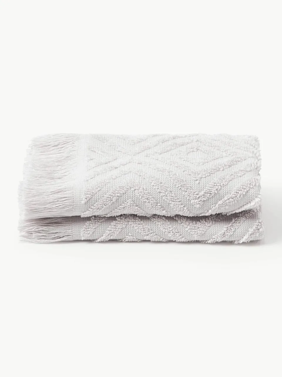 Handdoek Jacqui met hoog-laag patroon, in verschillende formaten^Westwing Collection Discount