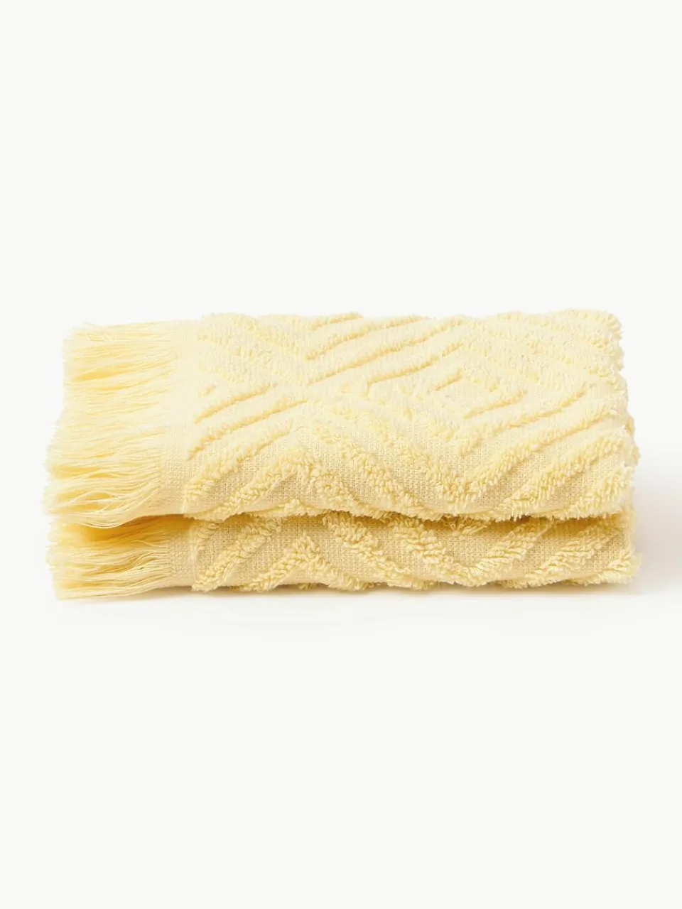 Handdoek Jacqui met hoog-laag patroon, in verschillende formaten^Westwing Collection Online