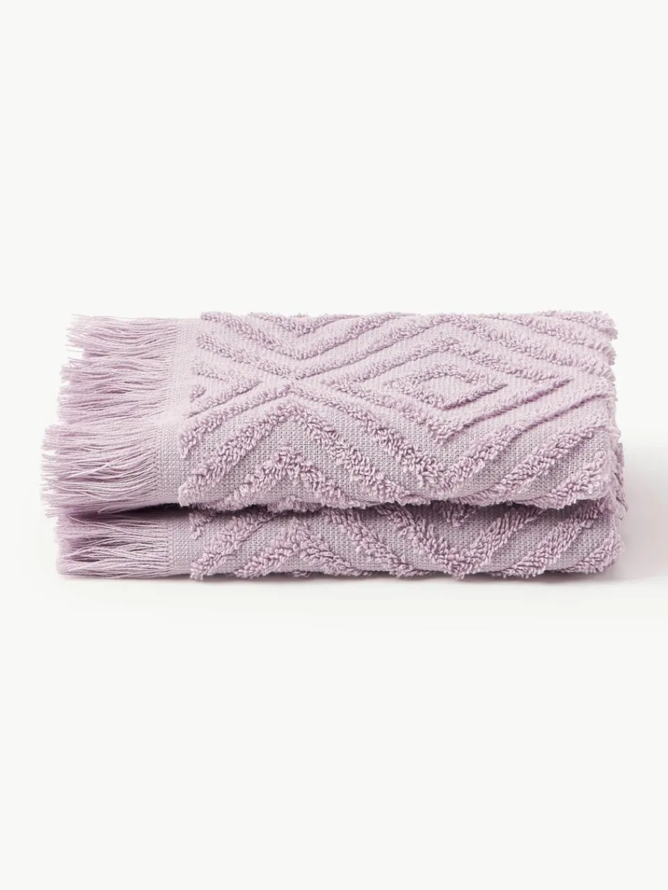 Handdoek Jacqui met hoog-laag patroon, in verschillende formaten^Westwing Collection Outlet
