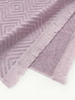 Handdoek Jacqui met hoog-laag patroon, in verschillende formaten^Westwing Collection Outlet