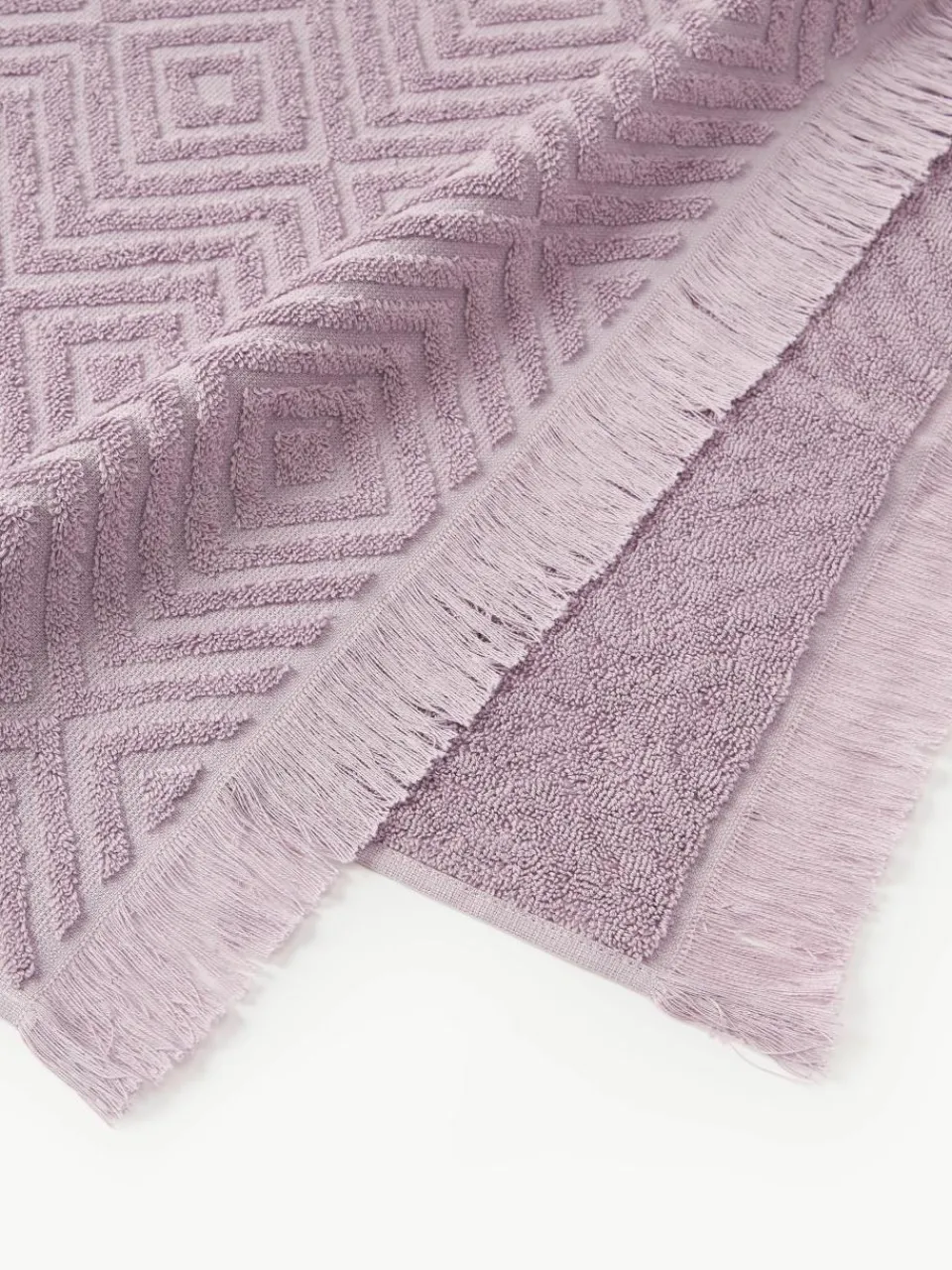 Handdoek Jacqui met hoog-laag patroon, in verschillende formaten^Westwing Collection Outlet
