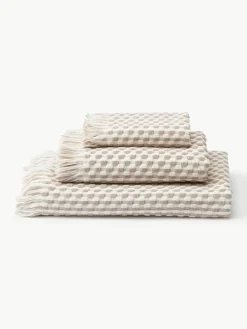 Handdoekenset Juniper met hoog-laag structuur, in verschillende setgroottes^Westwing Collection Outlet