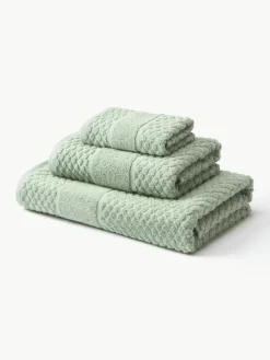 Handdoekenset Katharina met honingraatpatroon, in verschillende setgroottes^Westwing Collection Outlet