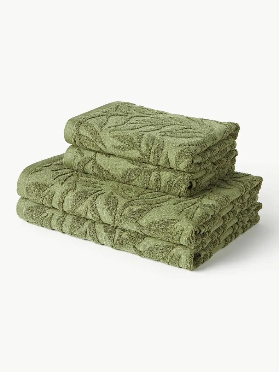 Handdoekenset Leaf, in verschillende setgroottes^Westwing Collection Outlet