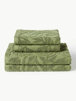 Handdoekenset Leaf, in verschillende setgroottes^Westwing Collection Outlet
