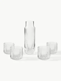 Handgeblazen Aleo waterkaraf met waterglazen, set van 5^Westwing Collection Sale
