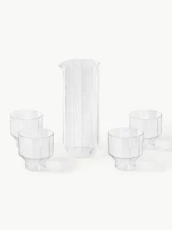 Handgeblazen waterkaraf met Angoli glazen, set van 5^Westwing Collection Outlet