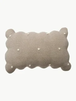 Handgeborduurd katoenen knuffelkussen Biscuit^Lorena Canals Fashion