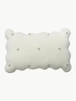 Handgeborduurd katoenen knuffelkussen Biscuit^Lorena Canals Online