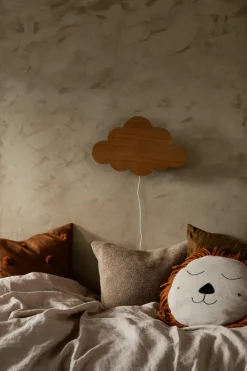 Handgeborduurd kussen Safari van linnen^ferm LIVING Kids New