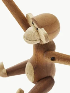 Handgemaakt decoratief object Monkey van teakhout, H 10 cm^KAY BOJESEN Sale