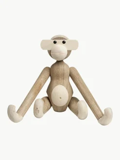 Handgemaakt decoratief object Monkey van eikenhout, H 19 cm^KAY BOJESEN Sale