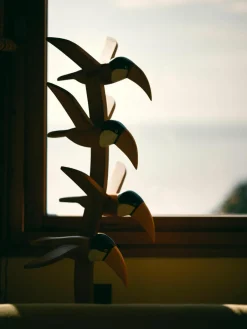 Handgemaakt decoratief object Toucan van mahoniehout^HKLIVING Clearance