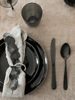 Handgemaakt dinerbord Nordic Coal, 4 stuks^Broste Copenhagen Best