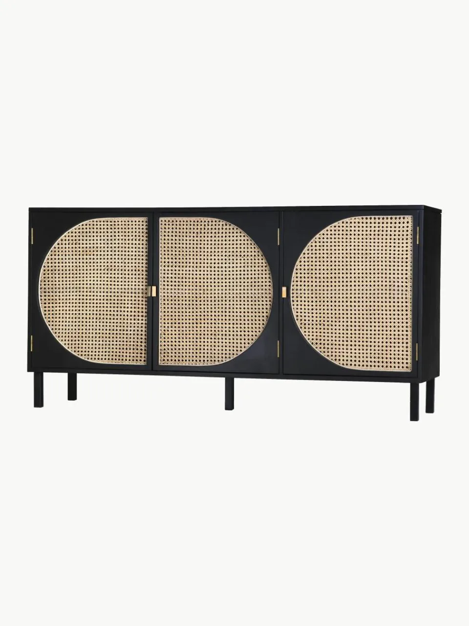 Handgemaakt dressoir Lizzie van Sungkai hout met Weens vlechtwerk^HKLIVING Discount