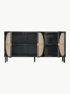 Handgemaakt dressoir Lizzie van Sungkai hout met Weens vlechtwerk^HKLIVING Discount