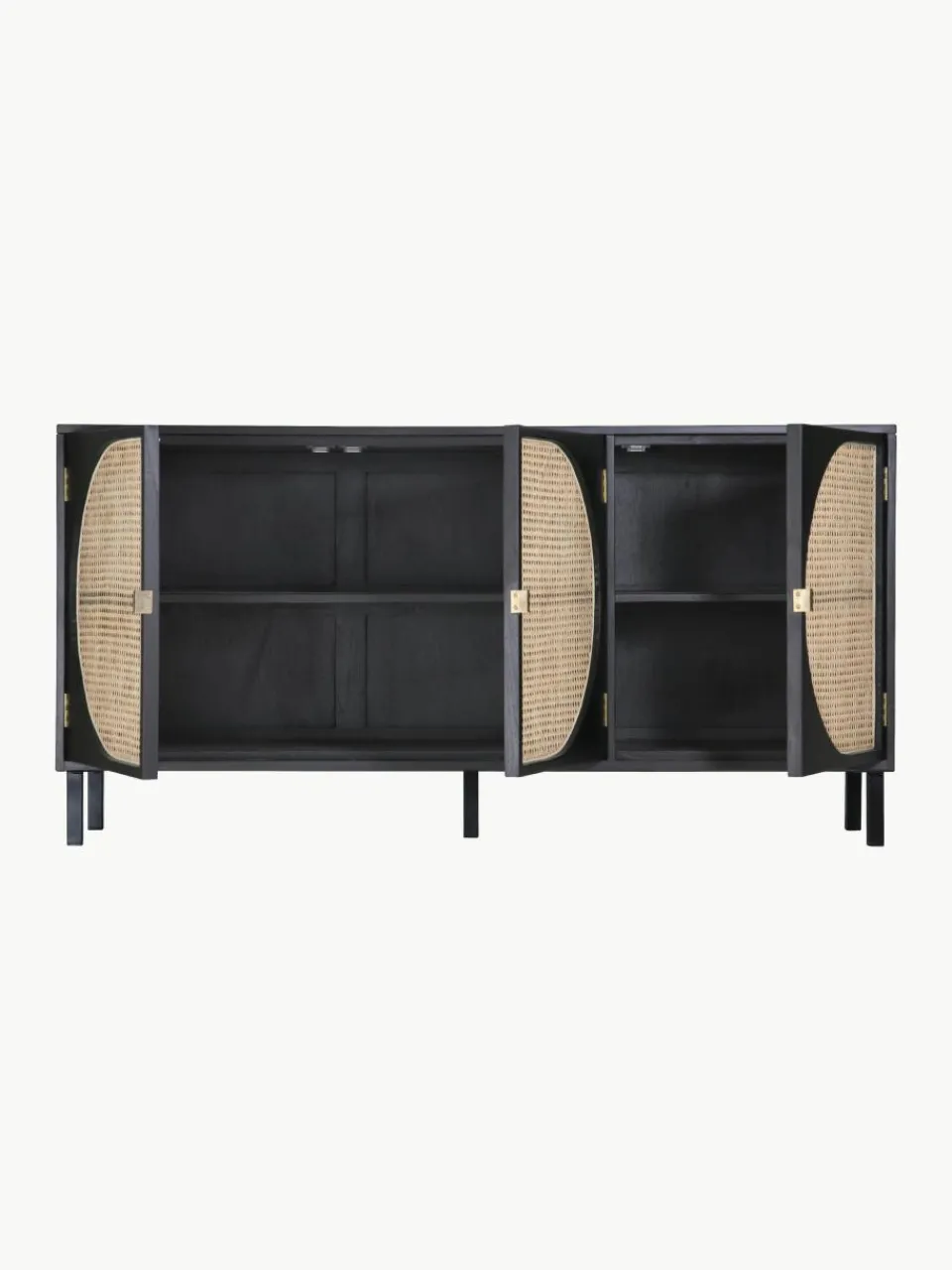 Handgemaakt dressoir Lizzie van Sungkai hout met Weens vlechtwerk^HKLIVING Discount