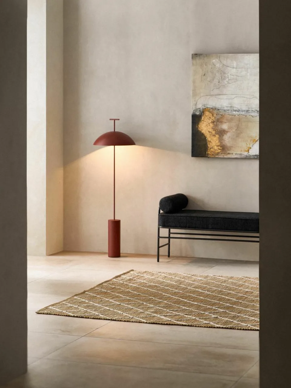 Handgemaakt jute vloerkleed Kunu^Westwing Collection Hot
