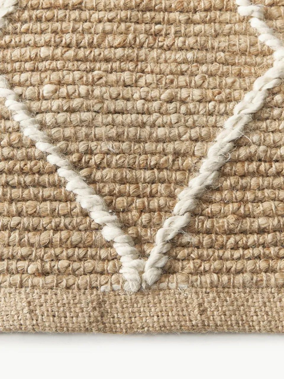 Handgemaakt jute vloerkleed Kunu^Westwing Collection Hot