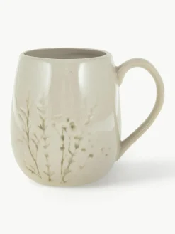 Handgemaakt kopje Bea met gras motief^Bloomingville Discount
