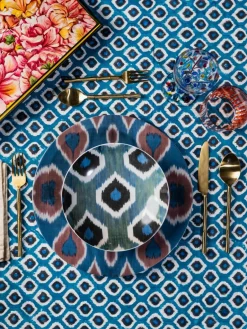 Handgemaakt porseleinen onderbord Ikat^Westwing Discount