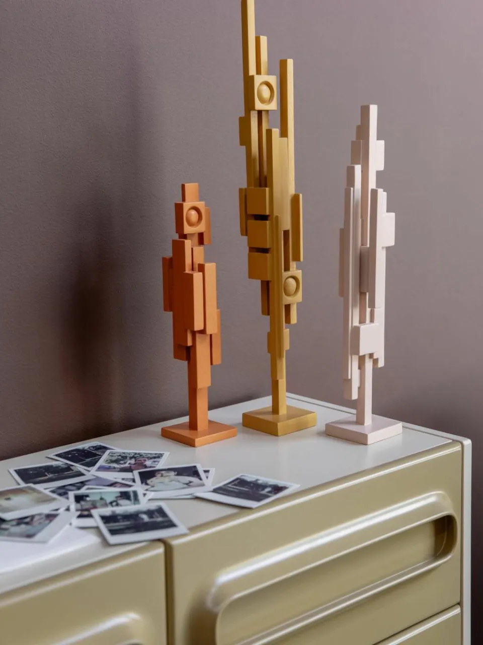 Handgemaakt sierobject Skyline van teakhout^HKLIVING Online