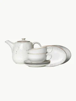 Handgemaakt theeservies Nordic Sand, 2 personen (7 stuks)^Broste Copenhagen Outlet