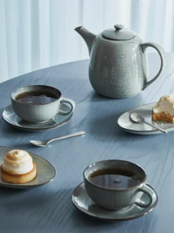 Handgemaakt theeservies Nordic Sea, 2 personen (7 stuks)^Broste Copenhagen Hot