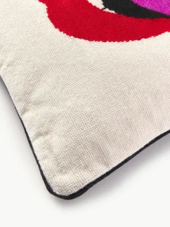 Handgemaakt wollen sierkussen Full Dose met lippenmotief^Jonathan Adler Online