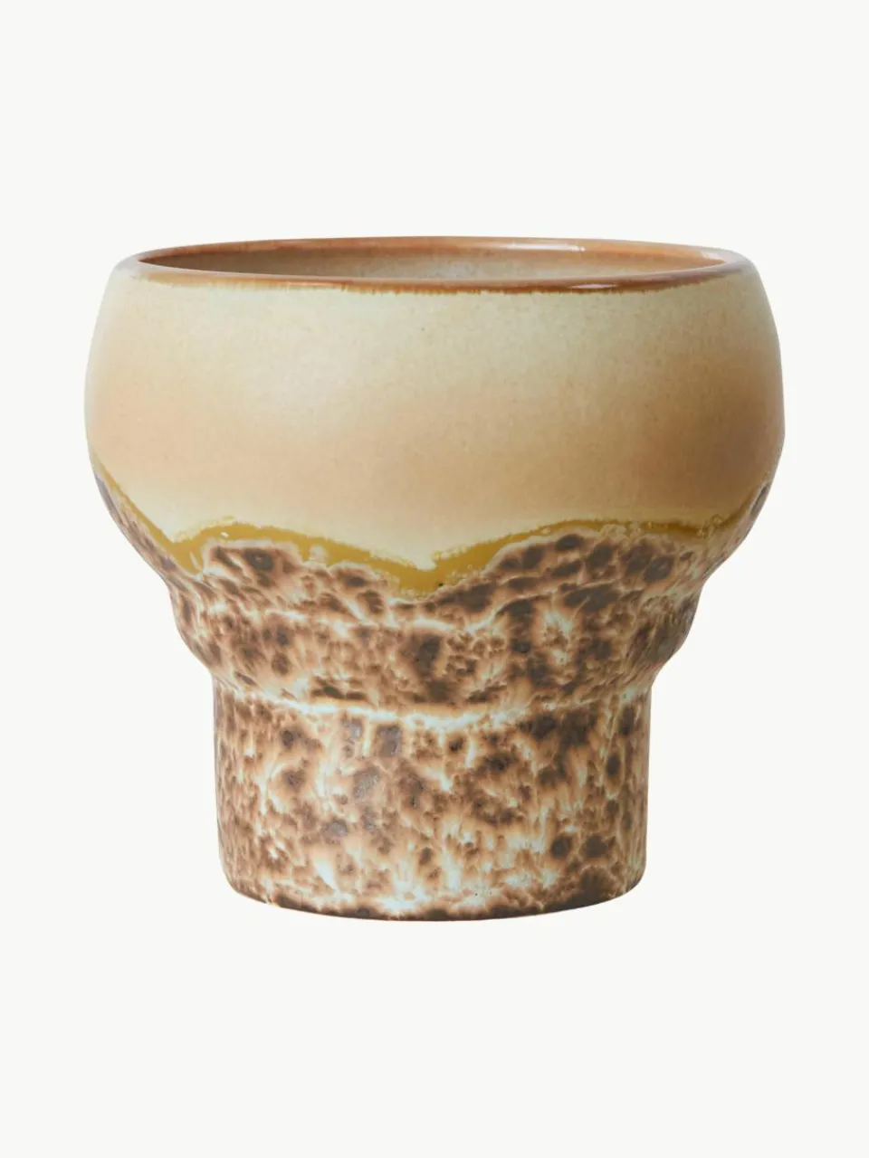 Handgemaakte bekers 70's van keramiek, set van 2^HKLIVING New