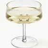 Handgemaakte champagneglazen Cami met groefstructuur, 4 stuks^Westwing Collection Sale