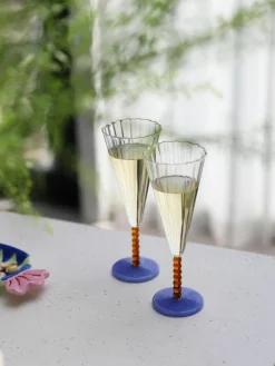 Handgemaakte champagneglazen Perle, 2 stuks^&k Amsterdam Discount