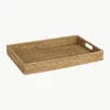 Handgemaakte decoratief dienblad Güle van rotan^ANDREA HOUSE Online