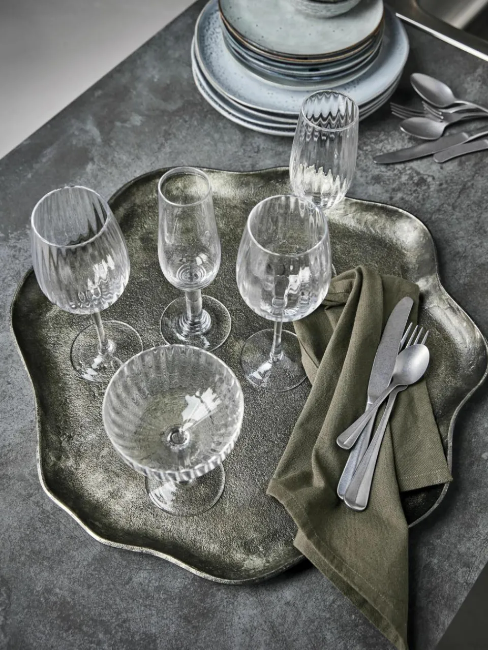 Handgemaakte decoratief dienblad Talas^House Doctor Hot