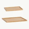 Handgemaakte decoratieve dienbladen Nature, set van 2^Hübsch Sale