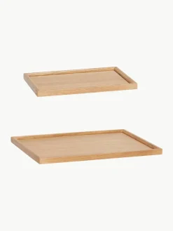 Handgemaakte decoratieve dienbladen Nature, set van 2^Hübsch Sale
