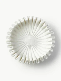 Handgemaakte decoratieve schaal Santorini van marmer, Ø 31 cm^Westwing Collection New